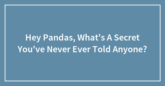 Hey Pandas, What’s A Secret You’ve Never Ever Told Anyone?