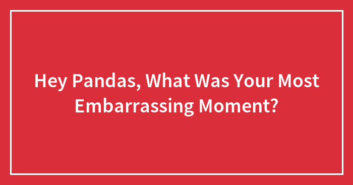 Hey Pandas, What Was Your Most Embarrassing Moment?