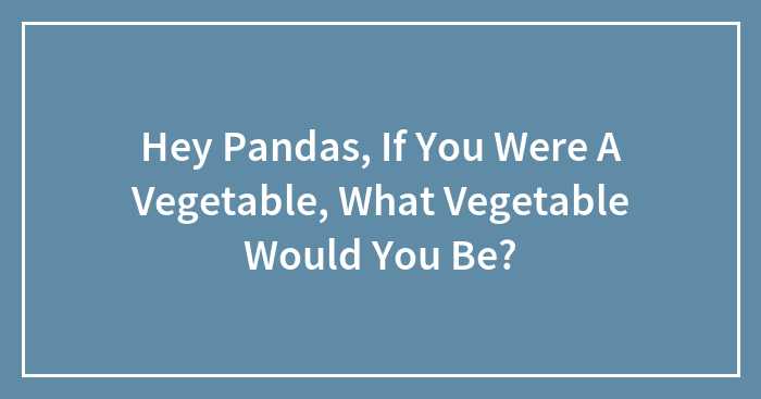 Hey Pandas, If You Were A Vegetable, What Vegetable Would You Be?