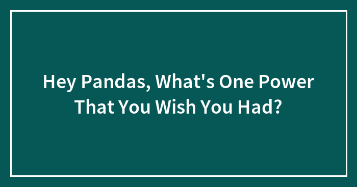 Hey Pandas, What’s One Power That You Wish You Had? (Closed)
