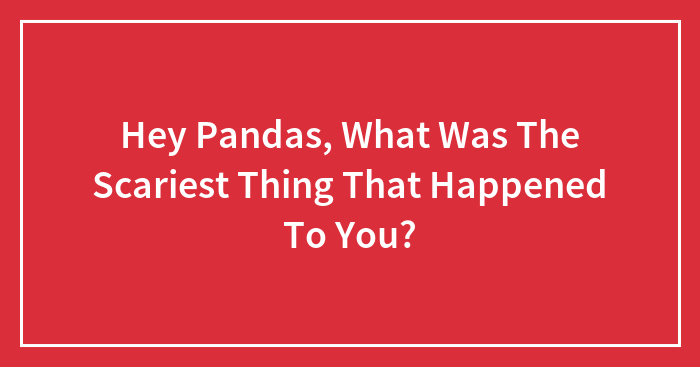 Hey Pandas, What Was The Scariest Thing That Happened To You?
