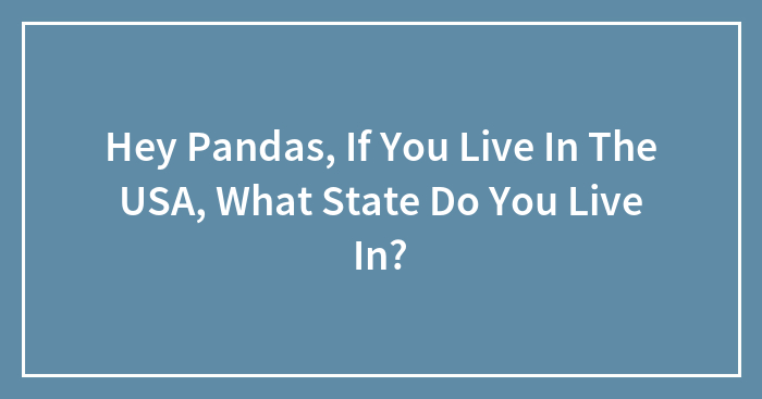 Hey Pandas, If You Live In The USA, What State Do You Live In?