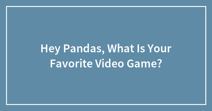 Hey Pandas, What Is Your Favorite Video Game?