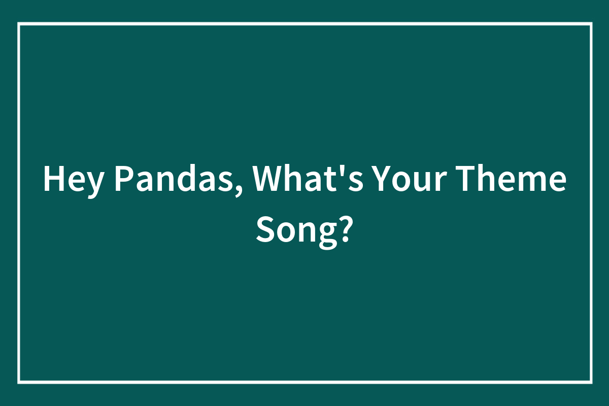 Hey Pandas, What's Your Theme Song? (Closed) | Bored Panda