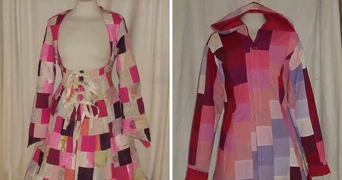 I Make Patchwork Coats From Recycled Fabrics (9 Pics)