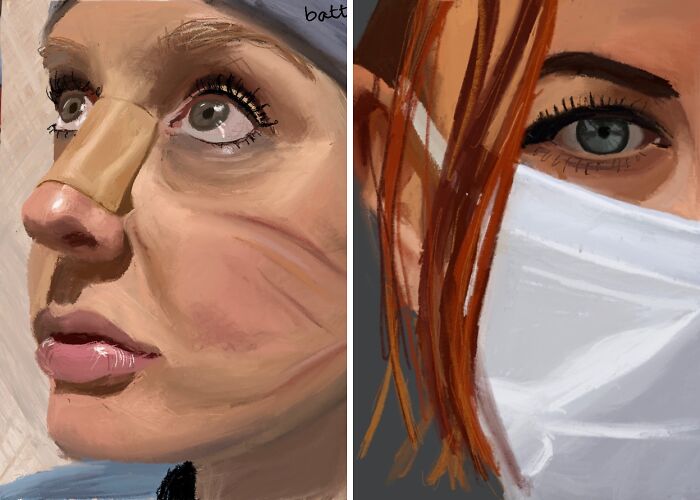 “Battle Scars”: I Drew Portraits Of Doctors And Nurses During The Covid Epidemic