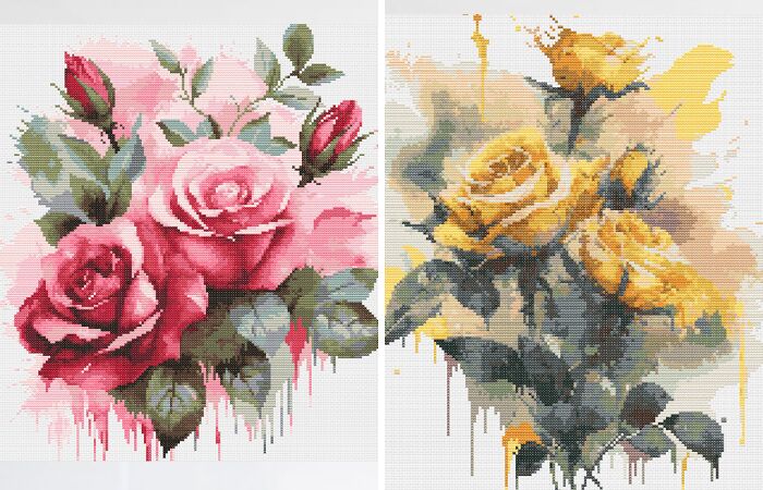Cross Stitch Patterns: 12 Flower Ideas