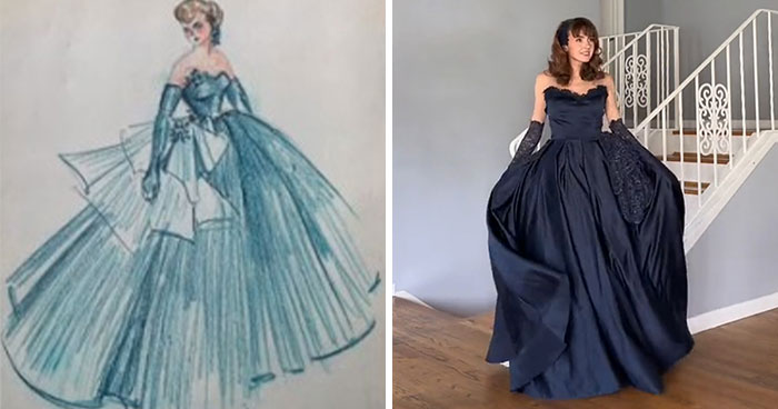 Woman Drops Out Of Fashion School In The 1940s, Only For Her Granddaughter To Find Her Designs And Create Them