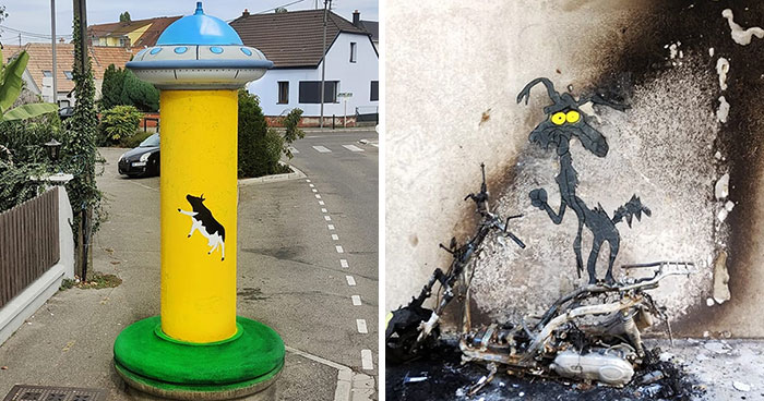30 Clever And Funny Interventions On The Streets Of France By Oakoak (New Pics)
