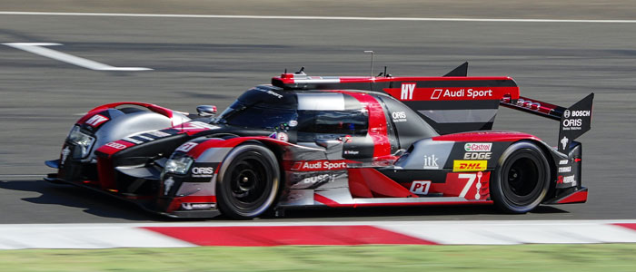 a racing car on the track