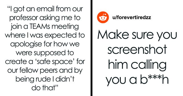 Woman Annoyed With Guy In Class Asking Irrelevant Questions About Her Presentations Shuts Him Down, Is Expected To Apologize