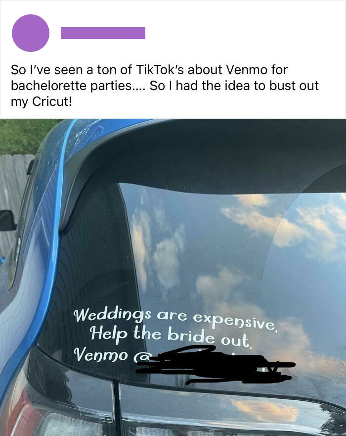 Soliciting Wedding Funds From Strangers Isn’t Tacky At Allllll /S