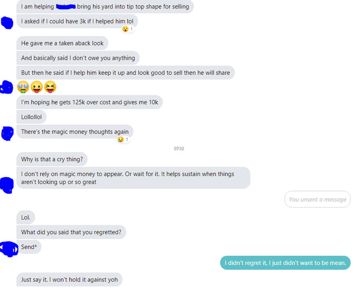 Friend Is Hoping His Ex-BF Will Randomly Give Him Money After Selling His Home