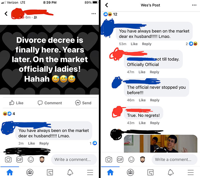 Conversation Between A Guy I Used To Work With And His Now Ex-Wife