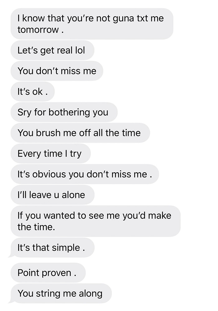 My Ex-Girlfriend Who Just Doesn’t Leave Me Alone, This Is After 3 Years Of Being Broken Up. And There Is Plenty More Like This