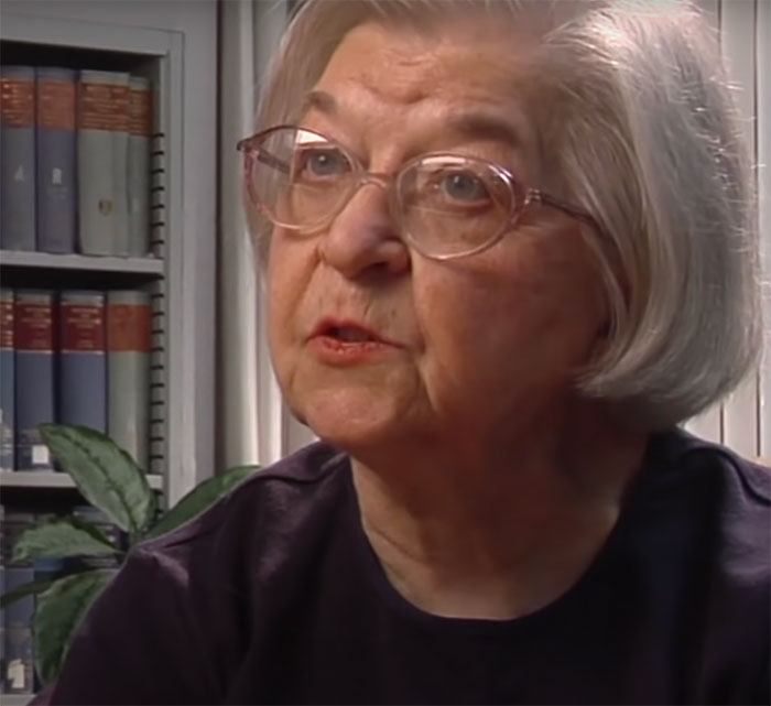 Stephanie Kwolek giving interview about herself