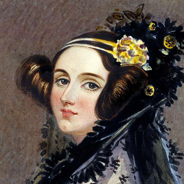 Colorful Ada Lovelace portrait
