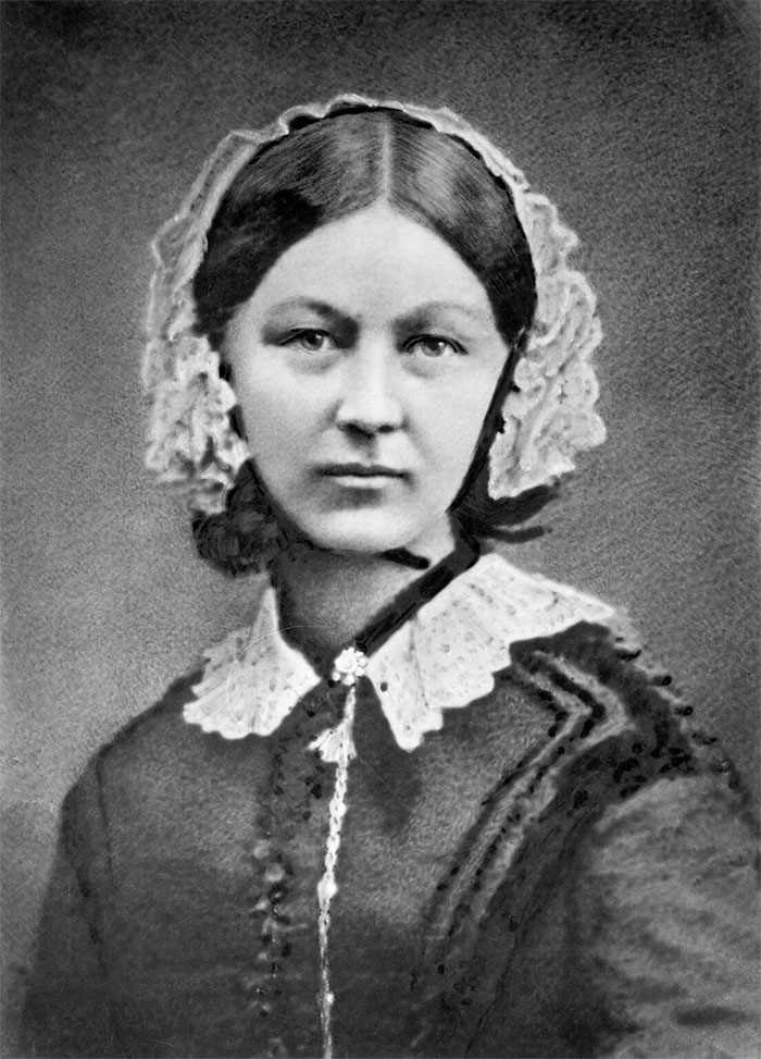 black and white Florence Nightingale portrait
