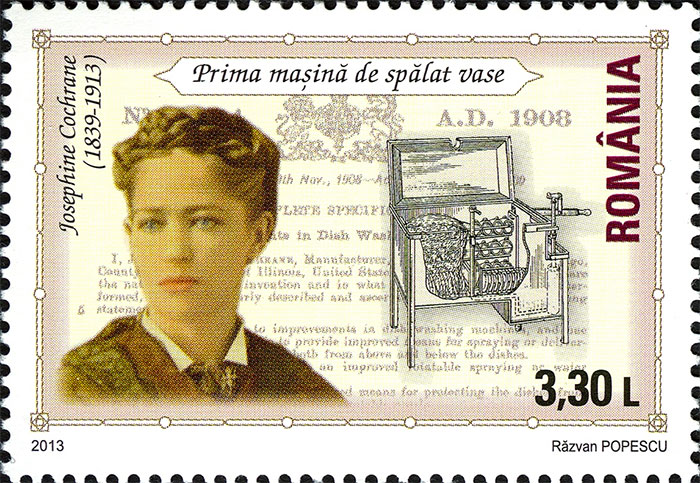 Josephine Cochrane Stamp of Romania