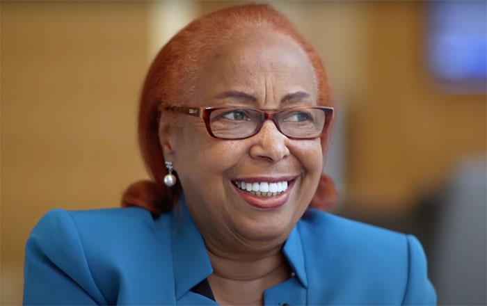 Patricia Bath giving an interview to TIME