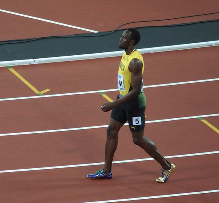 Usain Bolt on the stadion