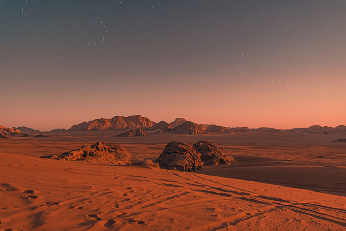 Desert with stars