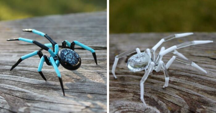 I Create Glass Spider Figurines In Vibrant Colors (7 Pics)
