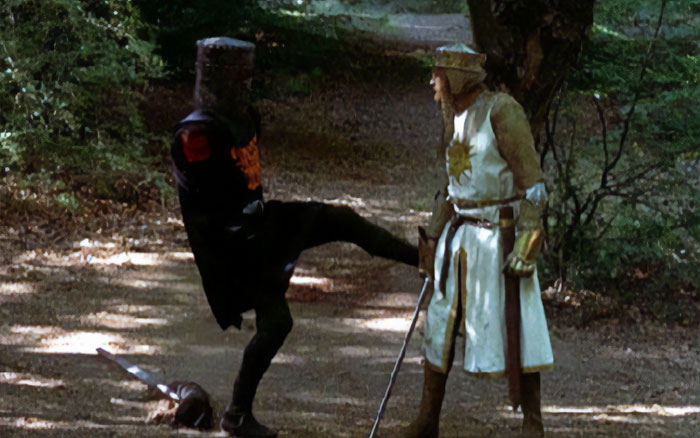 Scene from Monty Python and the Holy Grail movie