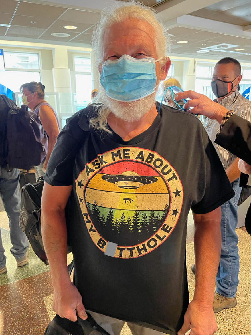 This Dude's Shirt At Seattle, WA Airport