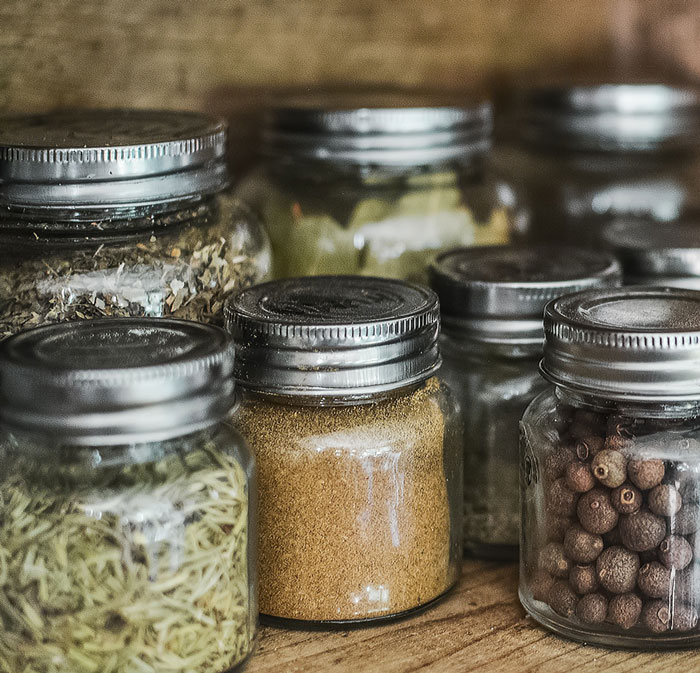 Spices in the jars 