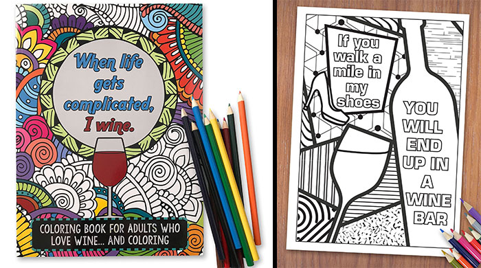 Product photo for Wine Coloring Book
