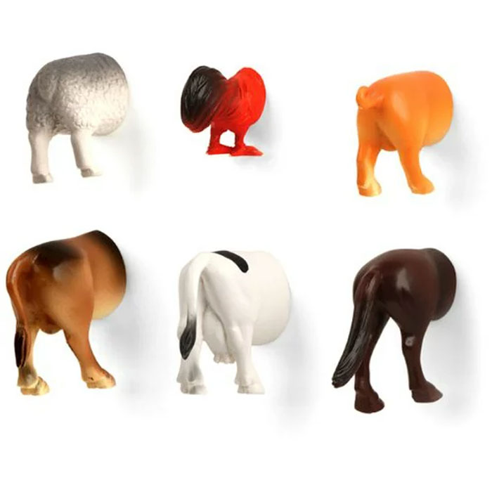 Product photo for Farm Animal Butt Magnets