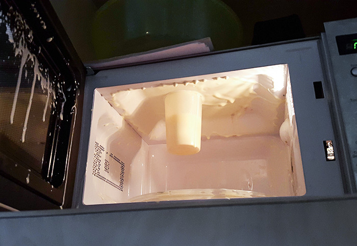 This Happened When I Put Cream In The Microwave