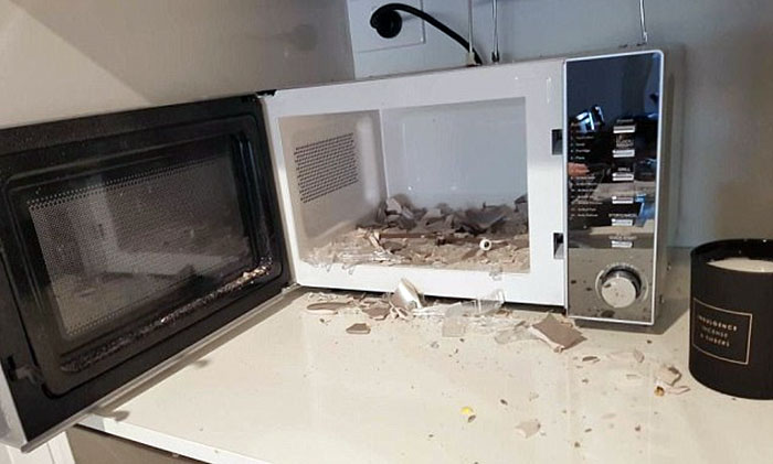 Someone Broke My Microwave By Microwaving Something Metal, Probably A Camera