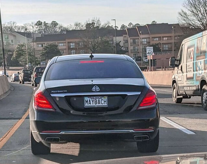 Guess They Really Want Everyone To Know They Drive A Maybach. Had To Look Up This Car Brand