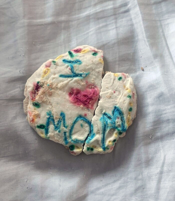 Found A Cookie I Made As A Child For My Mom's First Mother's Day After She Left My Abusive Dad Still In My Mom's Freezer - I'm 28 Now