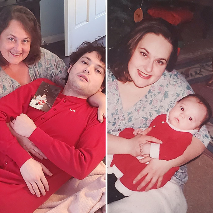 Happy Mother's Day. My Grandma Made Us Recreate An Old Photo