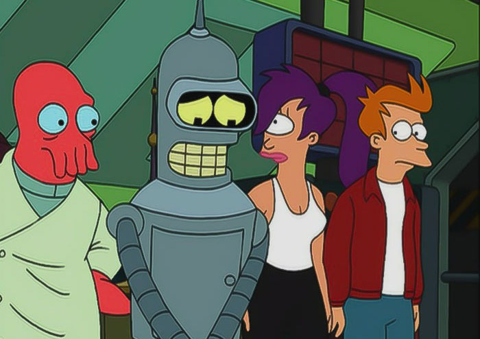 Bender looking sad from Futurama