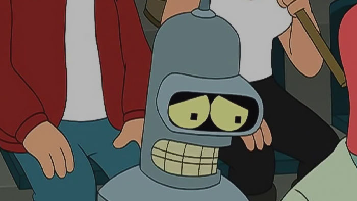 Bender sad from Futurama