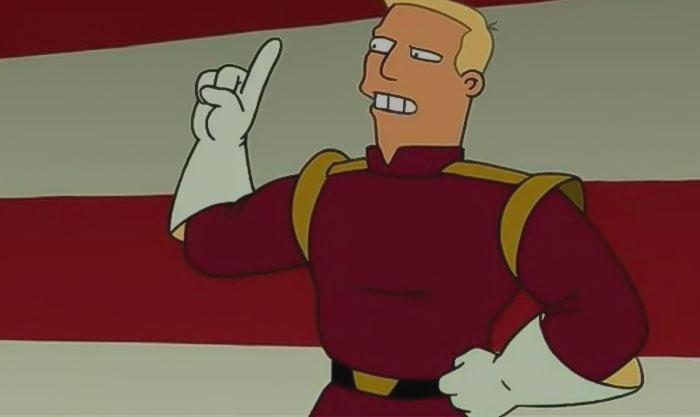Zapp pointing from Futurama