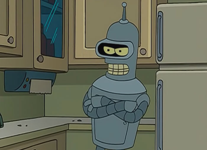 Bender standing from Futurama