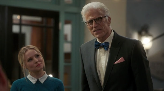 Michale and Eleanor talking 