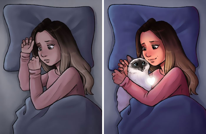 Artist Illustrates What Everyday Life With Her Cat Is Like (30 New Pics)