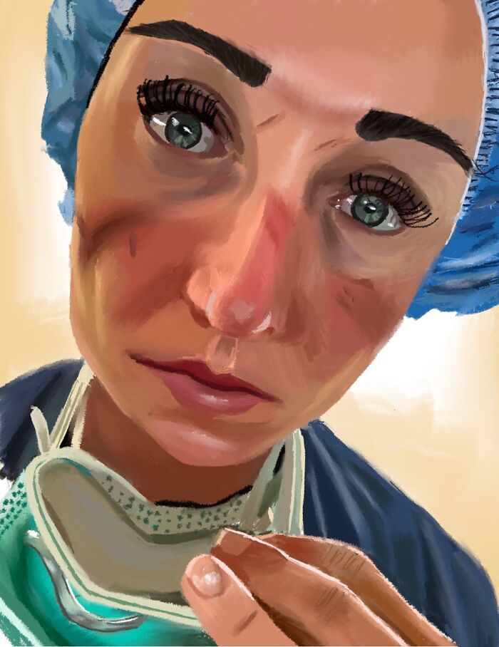 "Battle Scars": I Drew Portraits Of Doctors And Nurses During The Covid Epidemic