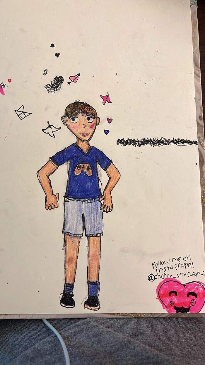 I Drew My Boyfriend In The Art Style Of The Graphic Novel Series Heartstopper