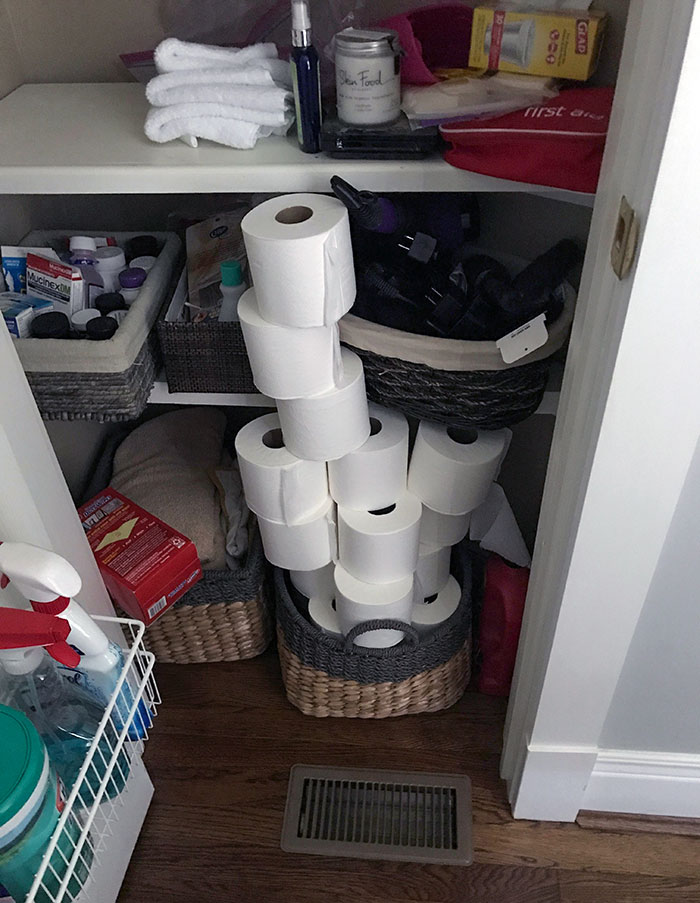 My Wife Asked Me To Put All The Toilet Paper We Bought In The Basket. So I Did This