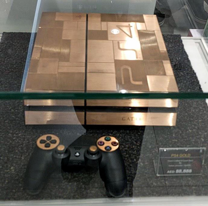 In Dubai, You Can Buy A 24K Gold PS4. This Picture Was Taken By My Friend Who Lives There