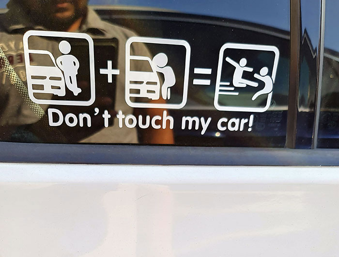 I Saw This Funny Sticker On A Car Parked In Discovery Gardens Today