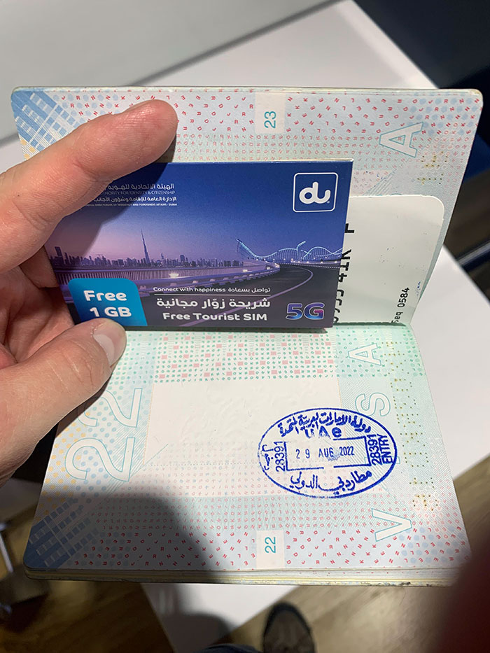 This Free Sim Card I Got In Dubai Immigration
