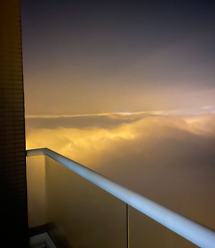 Once Again, My Apartment Is Above The Clouds. I Live On The 32nd-Floor